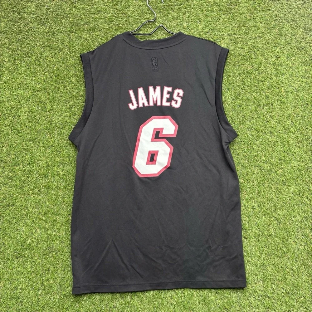 2010 adidas Rev30 Lebron James Miami Heat Jersey Mens Medium #6 NBA Team Black